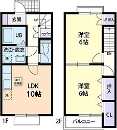 アーバンステージ4 2LDKの間取図画像