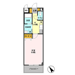 VILLAMISTRAL 1Kの間取図画像