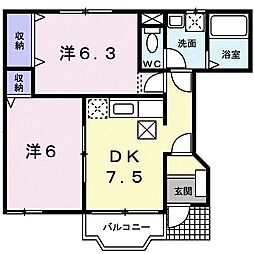間取図画像 2DK