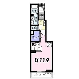 スターリーヒルズ ワンルームの間取図画像