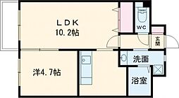 T-FLAT58 1LDKの間取図画像