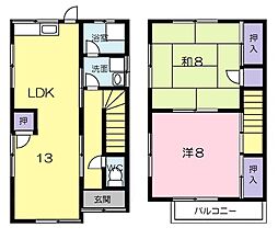 仁井栗原貸戸建住宅　A 1階2LDKの間取り