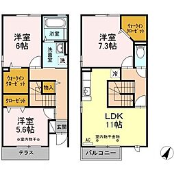 カシオペアヒルズ 3LDKの間取図画像