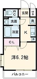 ARATA 1Kの間取図画像