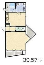 スマイルパークトダビルディング 1DKの間取図画像