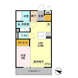 フローラ 1LDKの間取図画像