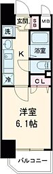 プレサンス神戸プレシャス ワンルームの間取図画像