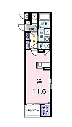 サンリット2 ワンルームの間取図画像