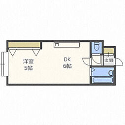 南麻生2 ワンルームの間取図画像