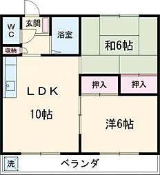 ソレイユ発春 2LDKの間取図画像