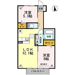 間取図画像 2LDK