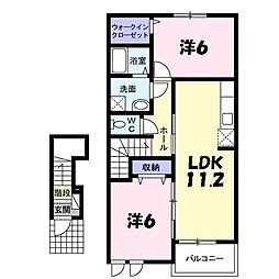 ラウレール 2LDKの間取図画像