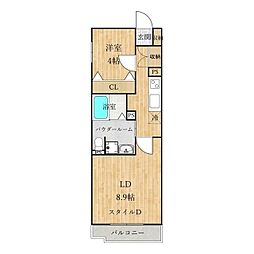 シャウエン本庄 1LDKの間取図画像