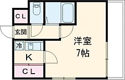 ときわ神田ハイツ 1Kの間取図画像