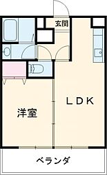 ウエストパーク佐世保 1LDKの間取図画像