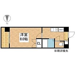 メゾンオランジェ渡辺 1Kの間取図画像