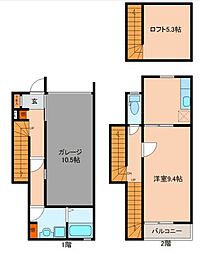 SHIOGAMABASE 1Kの間取図画像