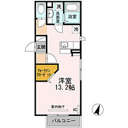 リビングタウン神原A ワンルームの間取図画像
