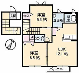 間取図画像 2LDK