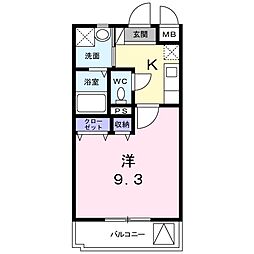 メゾンドブシヤ 1Kの間取図画像