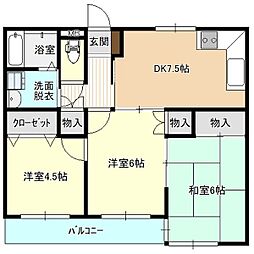 アージュ今泉 3DKの間取図画像