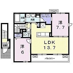 間取図画像 2LDK