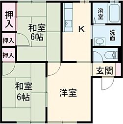 メゾン・ド・ジャルダンA 3Kの間取図画像