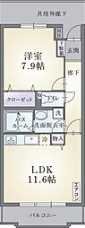 ソレイユノール 1LDKの間取図画像