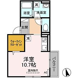 コンフォートJ ワンルームの間取図画像