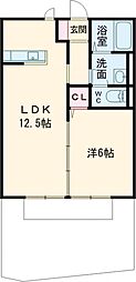 ハイムガドーレ 1LDKの間取図画像
