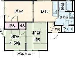 スカイハイツ 1階3DKの間取り