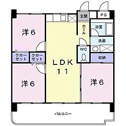 Sr.パレス 3LDKの間取図画像