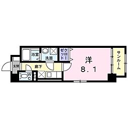 ヴィラ・アリエッタ 1Kの間取図画像
