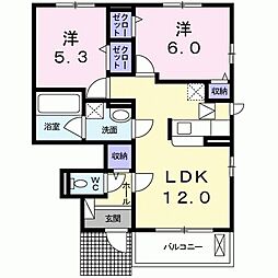 クレアンジュ 2LDKの間取図画像