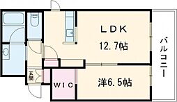 シャーメゾンA-cool 1LDKの間取図画像