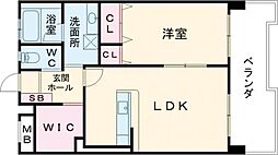 ロイヤルハイツ石黒 10階1LDKの間取り