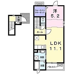 パインビレッジ 1LDKの間取図画像