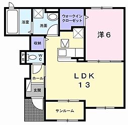ビエント 1LDKの間取図画像