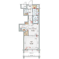 エステムプラザ名古屋駅前プライムタワー 6階1DKの間取り