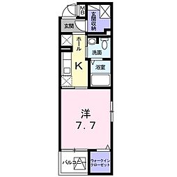 セシリア 1Kの間取図画像