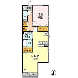 レガーロ 1LDKの間取図画像