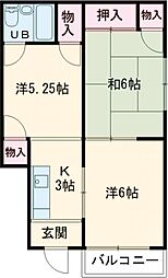 じゃがいも家族 2階3Kの間取り