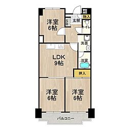 シャトー・レイク・ルイーズ 3LDKの間取図画像