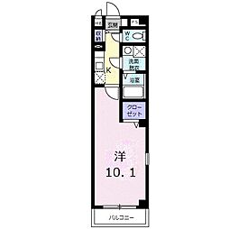 グレイスK 1Kの間取図画像