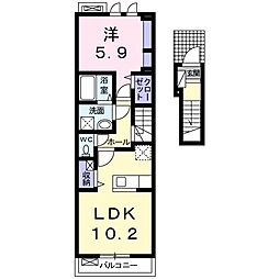 グランシャリオ1 1LDKの間取図画像