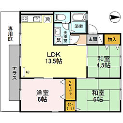 エクセレントサカウエ・A 3LDKの間取図画像