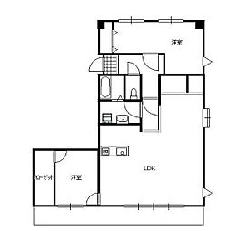 Re-Rooms高城駅前 2LDKの間取図画像