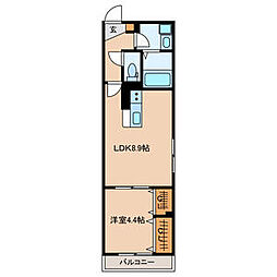 IZ(イズ) 1階1LDKの間取り