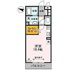 エミネンス2 ワンルームの間取図画像