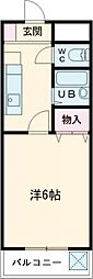 5MAYUMI.BILU 1Kの間取図画像